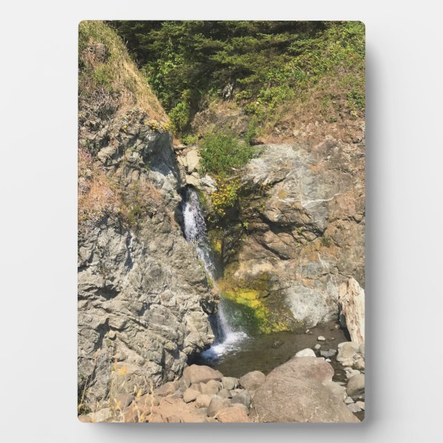Placa Expositora Las cataratas en Secret Beach, Samuel H. Boardman, (Frente)