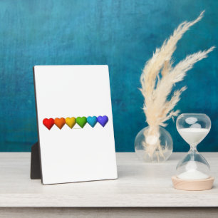 Placa Expositora Las glifos de formas de corazón 3D brillantes de S