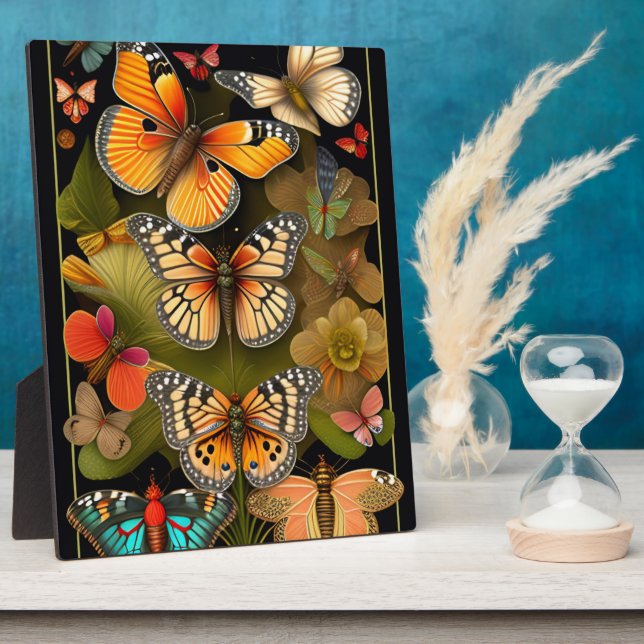 Placa Expositora Las mariposas | Tabletop Haeckel moderno (Lado)