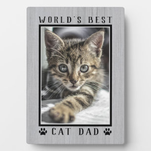 Placa Expositora Las Mejores Huellas de Garra de Papá Gato del Mund