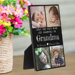 Placa Expositora Las Mejores Madres Se Promocionan Al Collage de fo<br><div class="desc">Placa de collage con la tipografía "Sólo las mejores mamás son ascendidas a la abuela". Hace un regalo perfecto para tu abuela favorita para el día de la madre,  el día de los abuelos,  el cumpleaños. Personaliza con te amamos los mensajes y los nombres de los nietos.</div>