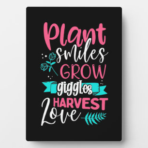Placa Expositora Las sonrisas de la planta aumentan el amor de las
