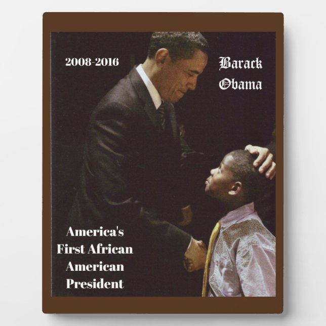 PLACA EXPOSITORA LAS VIDAS NEGRAS IMPORTAN  BARACK OBAMA   (Frente)