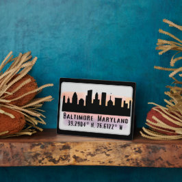 Placa Expositora Latitud y longitud de la línea aérea Baltimore