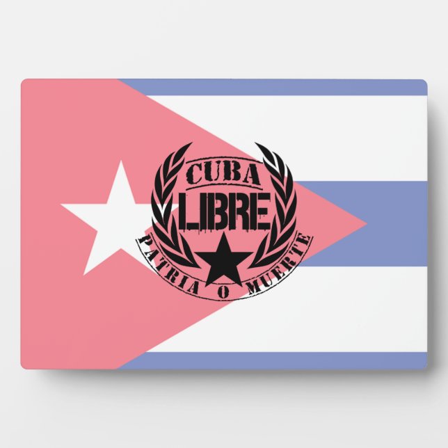 Placa Expositora Laureles de Cuba Libre Motto (Frente)