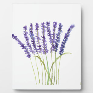 Placa Expositora Lavender acuarela flores moradas hierbas florales