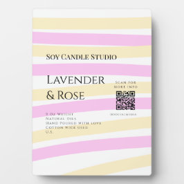 Placa Expositora Lavender rosa soja negocios de velas añadir código