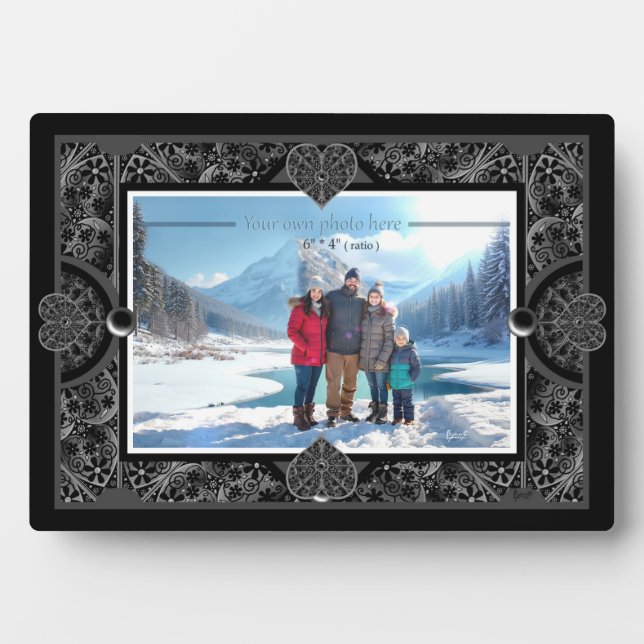 Placa Expositora Lazo cerámico Negro (Frente)