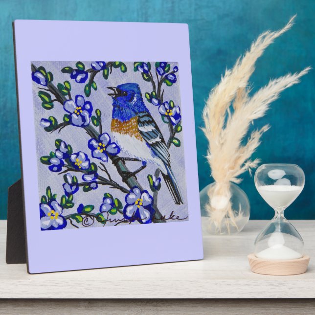 Placa Expositora Lazuli Bunting (Lado)