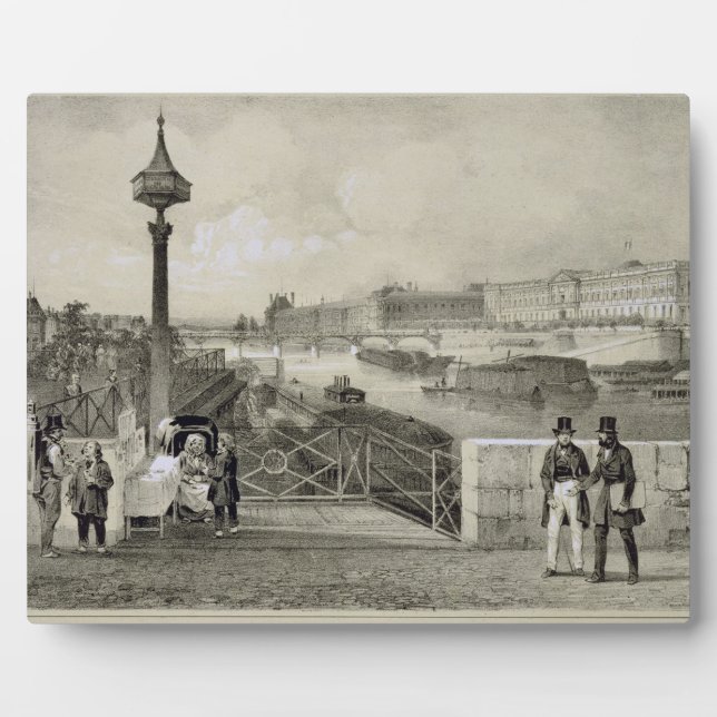 Placa Expositora Le Louvre, grabado por Auguste Bry (grabado) (Frente)