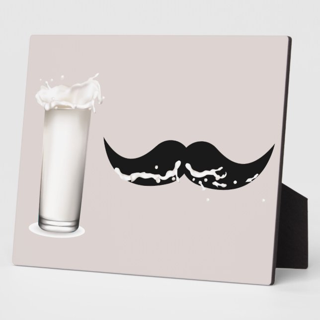 Placa Expositora Leche Mustache Creme (Lado)