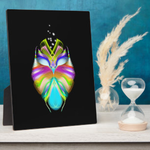 Placa Expositora Lechuza Oracle negra y multicolor