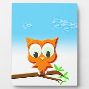 Placa Expositora Lechuza pequeña en una rama