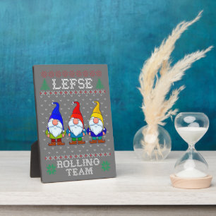 Placa Expositora Lefse Rolling Team, Navidades Baking Tomte Gnome