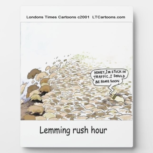 Placa Expositora Lemmings Rush Hour Funny (Frente)