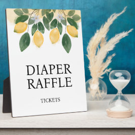 Placa Expositora Lemon Diaper Raffle Baby Shower