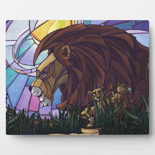 Placa Expositora León Rey y Cubos (Frente)