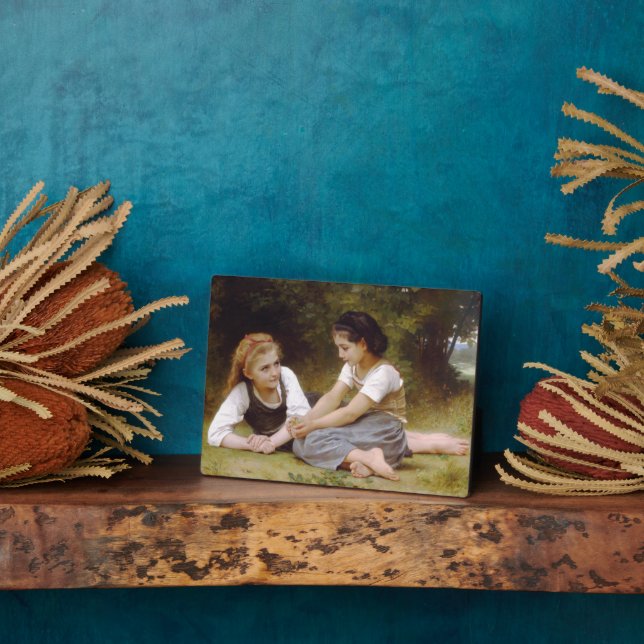 Placa Expositora Les Noisettes: Jóvenes Chicas recogiendo hazellana (Lado)