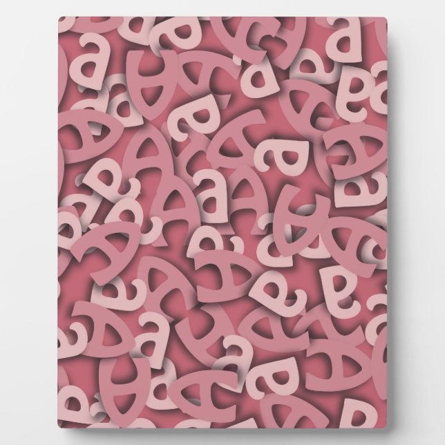 Placa Expositora Letra A Rosa (Frente)