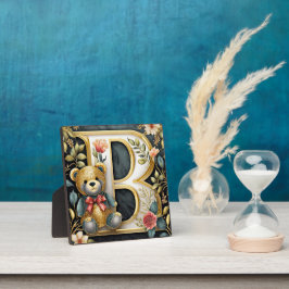 Placa Expositora Letra FLoral Teddy Bear B