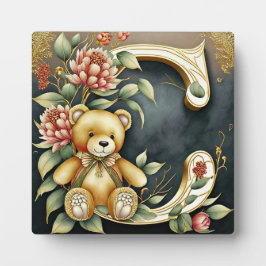 Placa Expositora Letra FLoral Teddy Bear C