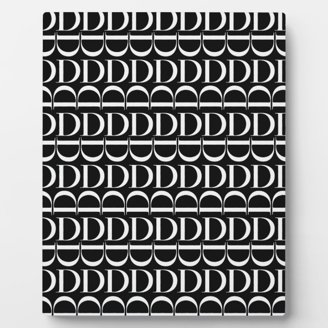 Placa Expositora Letra inicial monograma D (Frente)