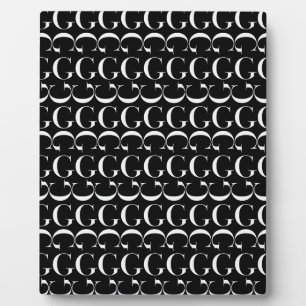 Placa Expositora Letra inicial monograma G