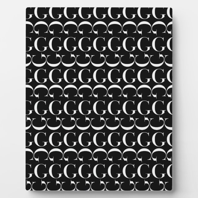 Placa Expositora Letra inicial monograma G (Frente)