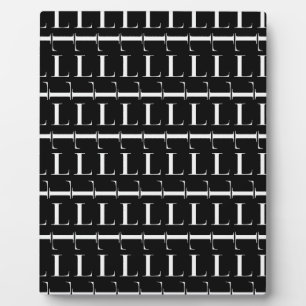 Placa Expositora Letra inicial monograma L