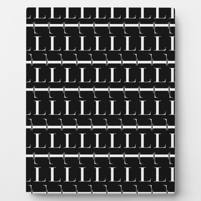 Placa Expositora Letra inicial monograma L (Frente)