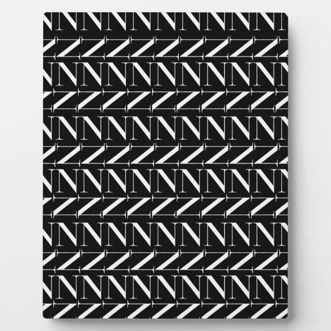 Placa Expositora Letra inicial monograma N (Frente)