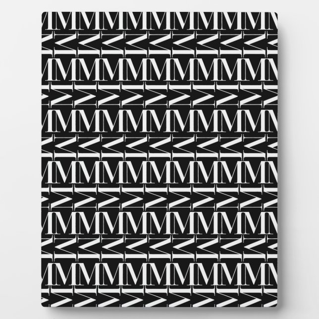 Placa Expositora Letra monográfica inicial M (Frente)