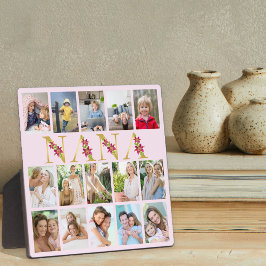 Placa Expositora Letras Nana Gold 15 Collage de fotos vertical rosa