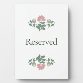 Placa Expositora Letrero de Boda Reservado Floral