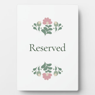Placa Expositora Letrero de Boda Reservado Floral
