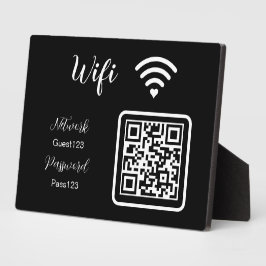 Placa Expositora Letrero de contraseña de Wifi personalizado para n