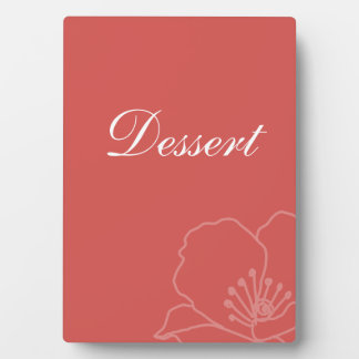 Placa Expositora Letrero de Postre de Boda Floral Rojo y Amapolas R
