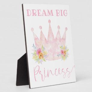 Placa Expositora Letrero para habitación de niña princesa Sueña en 
