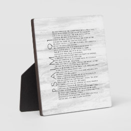Placa Expositora Letrero Salmo 91 con Grano de Madera Rústica