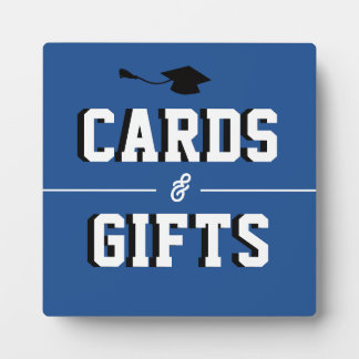 Placa Expositora Letterman Graduation BLUE Cards & Favors 