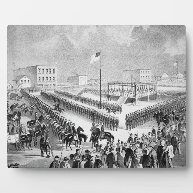 Placa Expositora Levantamiento sioux santee, Mankato, Minnesota, 18 (Frente)