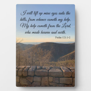 Placa Expositora Levantaré Mis Ojos Pslam 121 Plaque