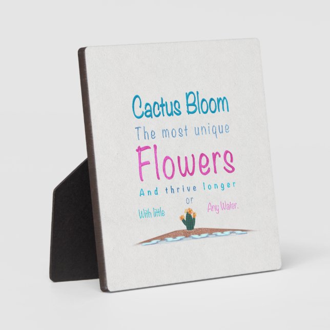 Placa Expositora Leyenda Cactus Bloom (Anverso)