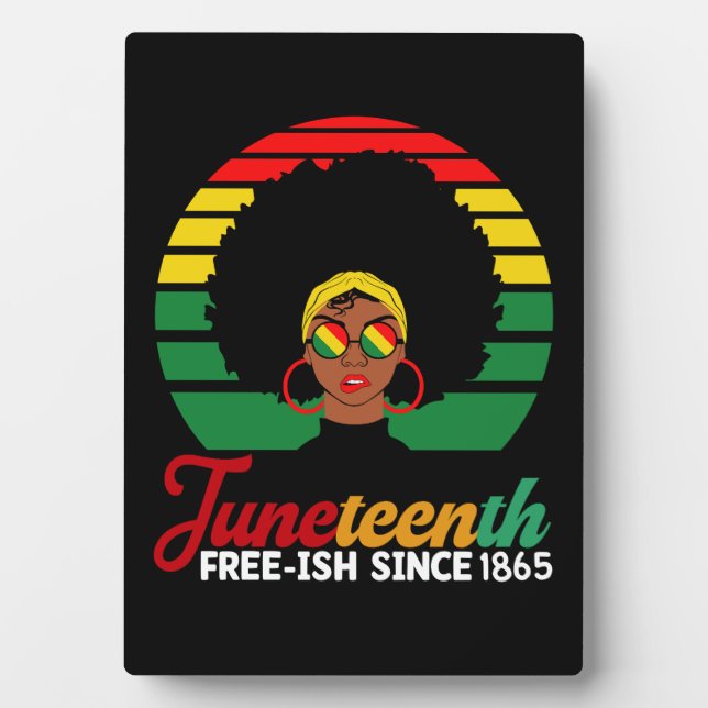 Placa Expositora Libertad Negra Gratis desde 1865 Juneteenth (Frente)