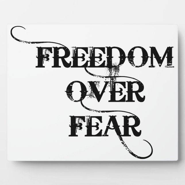 Placa Expositora Libertad por miedo (Frente)