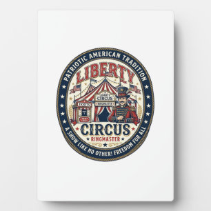 Placa Expositora Liberty Circus Patriótico Patriótico Circo Domador