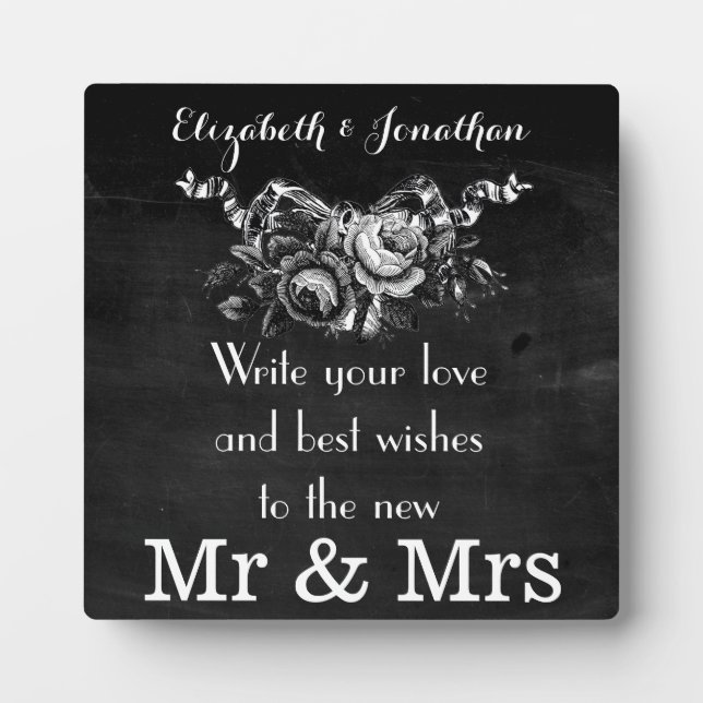 Placa Expositora Libro de Bodas de Rosas victorianos (Frente)