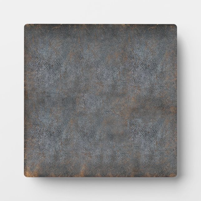 Placa Expositora Libro de cuero anticuado con problemas (Frente)