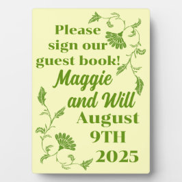 Placa Expositora Libro de invitados Edwardian Garden Wedding