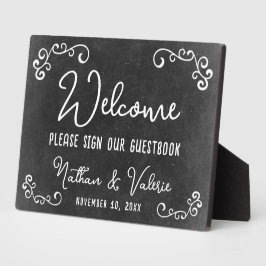 Placa Expositora Libro de visitas de bienvenida de boda estilo gran
